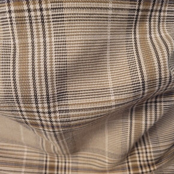 Revolve Majorelle tan plaid puff sleeve lace-up Darlene Mini Dress size S EUC - Picture 5 of 12